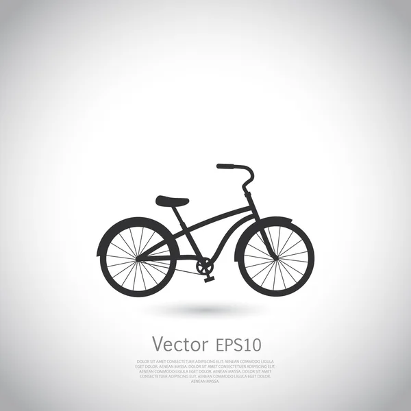 Icône de vélo sur fond gris. Illustration vectorielle . — Image vectorielle