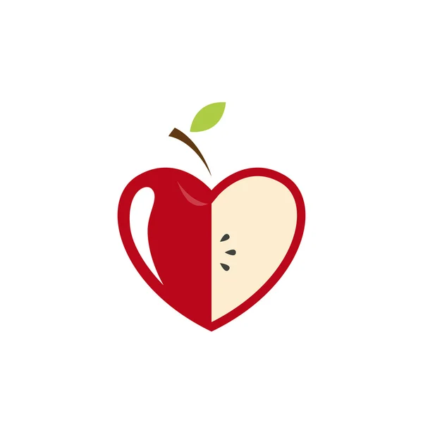 빨간 열매와 벡터 기호입니다. 화장품, 생태 활동, 식품 회사를 위한 로고. — 스톡 벡터