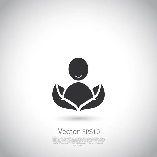 Modèle vectoriel de conception d'icône de produit naturel, logo eco human life . — Image vectorielle