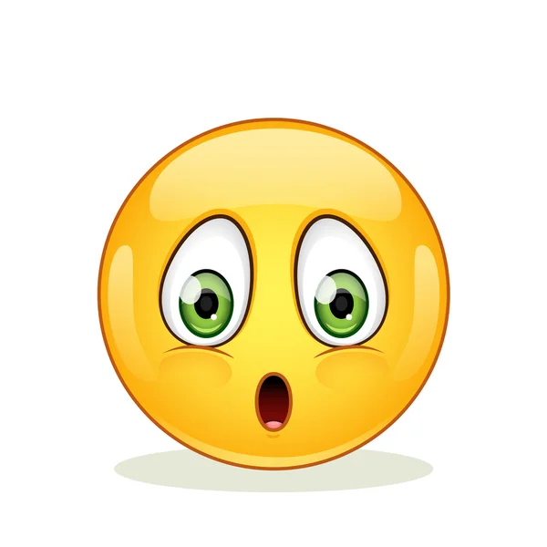 Emoticon confuso em um fundo branco . — Vetor de Stock