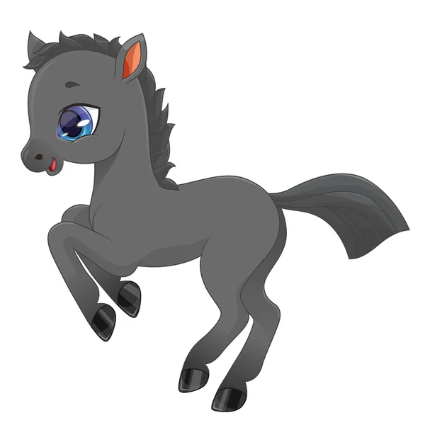 Piccolo pony illustrazione . — Vettoriale Stock