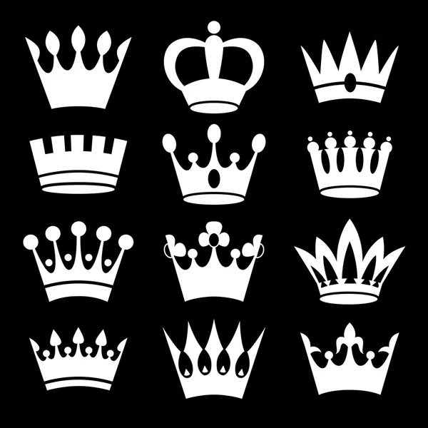 Crown icons isolated on white background Stock Vector Image by ©angle ...