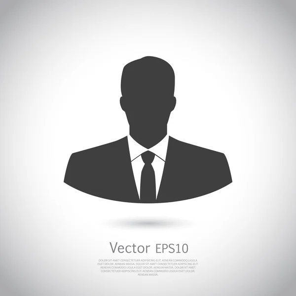 Ícone de usuário vetorial do homem em terno de negócios — Vetor de Stock
