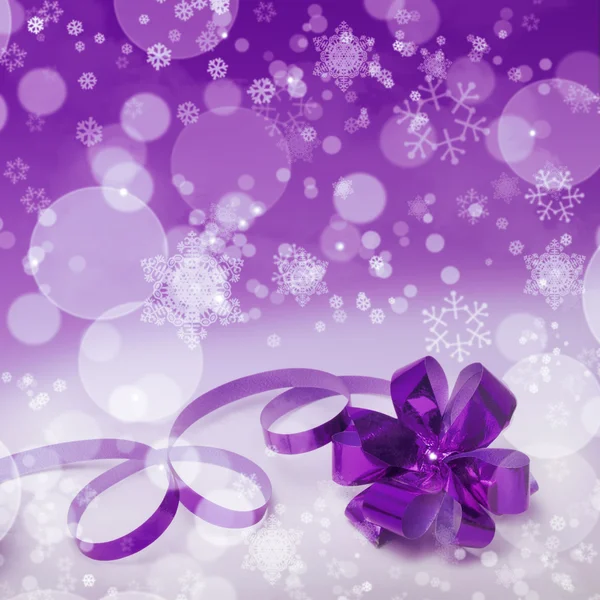 Purple Christmas gift background — Stock Photo, Image