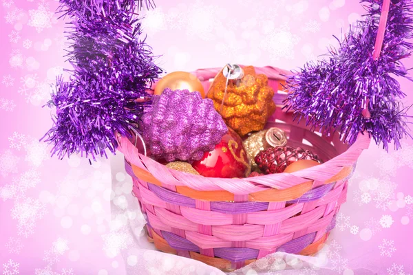 Closeup on Christmas basket — Stock Photo, Image