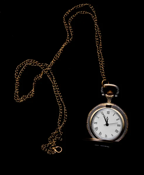 Pocket watch with chain — Stock Photo, Image