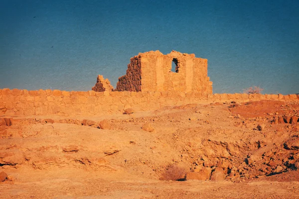 Image vintage d'un fort dans le désert — Photo