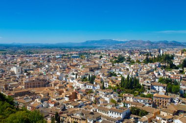 Panoramik Granada ve ilçe sınırı