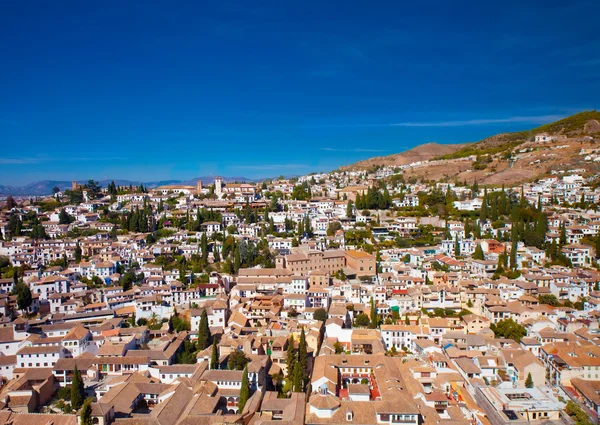 Vista aérea de Albaicin, Granada — Fotografia de Stock