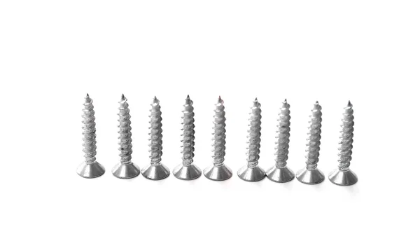 Row of framing nails — Stock Photo, Image
