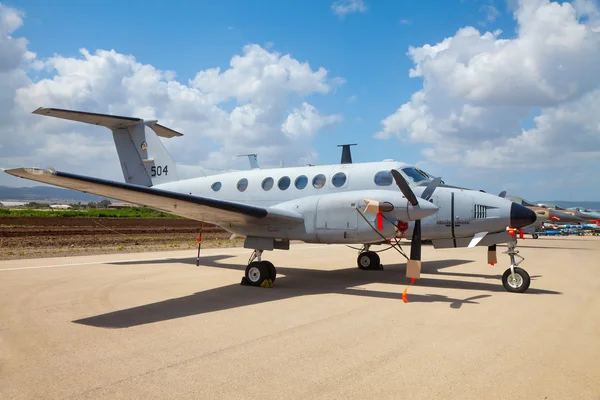 Beechcraft King Air em exposição Imagens De Bancos De Imagens Sem Royalties