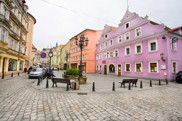 Die alten Häuser in der historischen Stadt Böhmen — Stockfoto