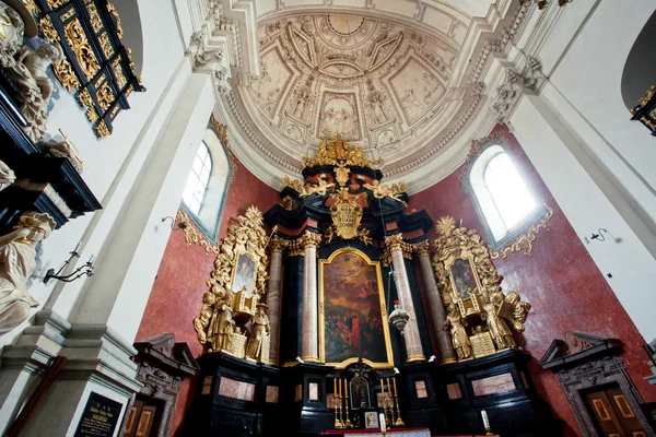 Interior under the dome of the Church of Saints Peter and Paul built in 1619 in Old Town — Stock Photo, Image