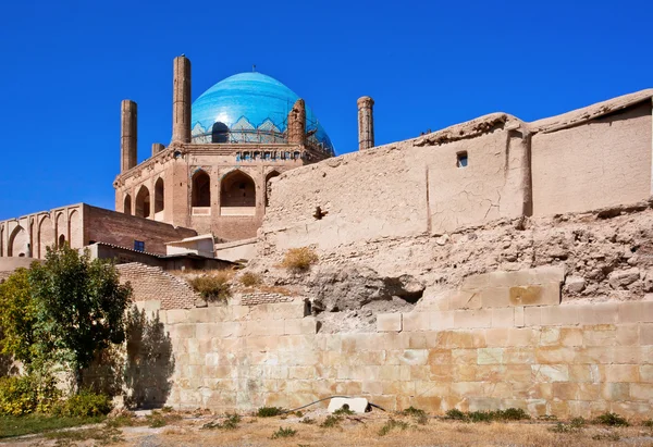 Paredes de pedra da mesquita histórica no Irã — Fotografia de Stock