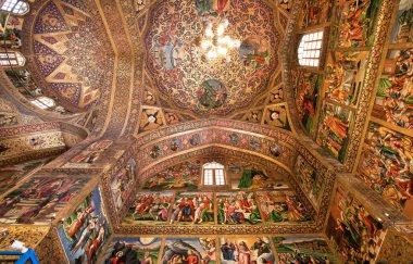 Kutsal İncil simgelerini ve katedral içindeki hayatın resimleri Azizler.