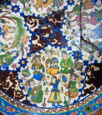 Kadınlar ve erkekler ile 19. yüzyıl çini