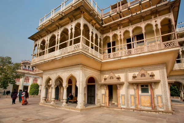 Század Mubarak Mahal város palota Jaipur — Stock Fotó