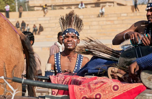 African man in historical tribal costume — Stock Photo, Image