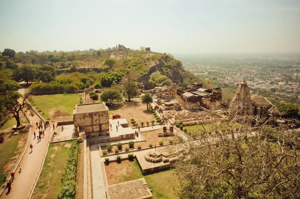 Пагорби в Форт Chittorgarh. Це-сайт Всесвітньої спадщини ЮНЕСКО Стокове Фото