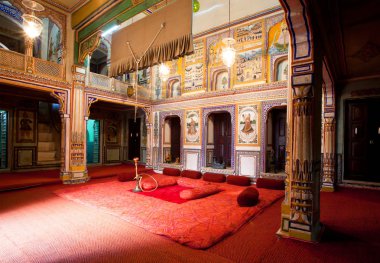 Haveli konak oda iç zengin Hint Rajasthan ailesine ait