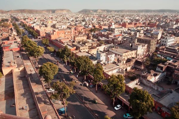 Tarihi Jaipur caddesinde havadan görünüm — Stok fotoğraf