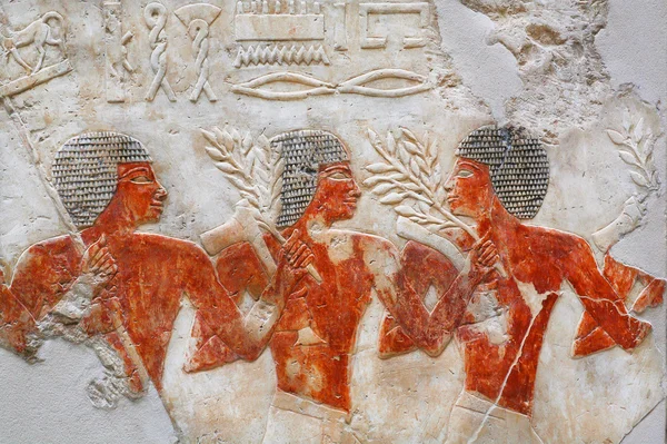 Nubian mercenaries of ancient army of Egypt in museum — Stok fotoğraf