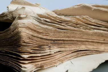 Eski sayfaları antika kitap. Seçici odak.