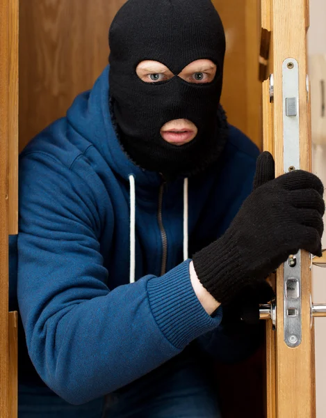 Thief entering the private property. — Stock Photo, Image