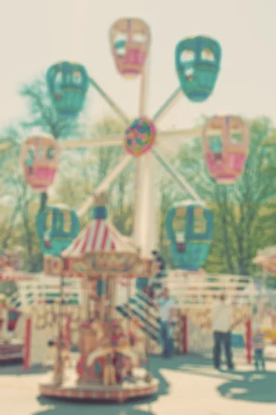 Defocused and blurred image amusement park. Suitable for background. — Stock Photo, Image