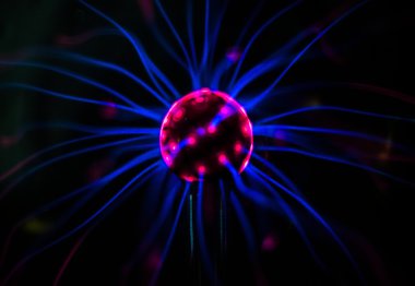 Plasma ball in action. clipart