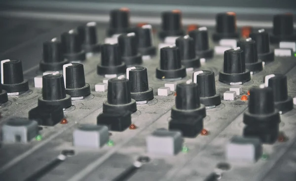 Professional radio station mixing panel. — Stock Photo, Image