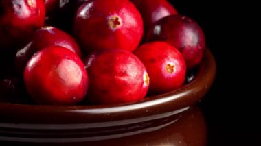 Bir sürü taze kızılcık var..