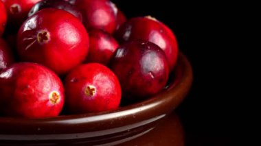 Bir sürü taze kızılcık var..