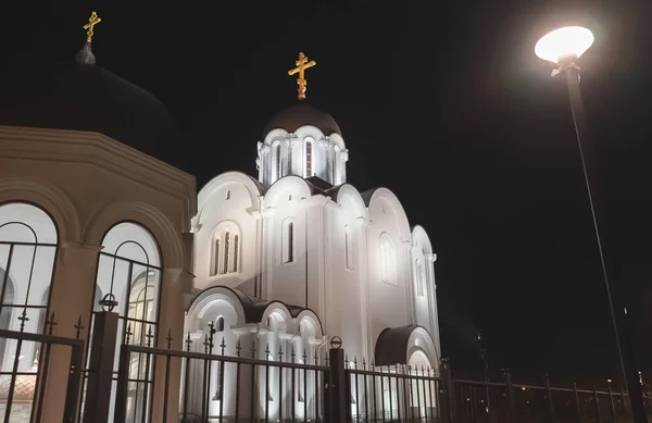 Orthodox Church Night Lasnamae Tallinn — Stock Photo, Image