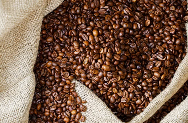 Bag Filled Freshly Roasted Coffee — Stock Photo, Image