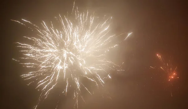 Fogos Artifício Céu Celebração Ano Novo — Fotografia de Stock