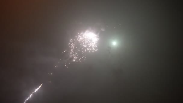 Vuurwerk Lucht Nieuwjaarsviering — Stockvideo