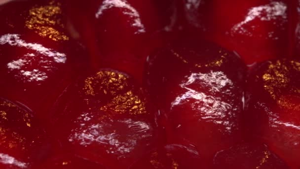 Makro Pohled Semena Granátových Jablek — Stock video