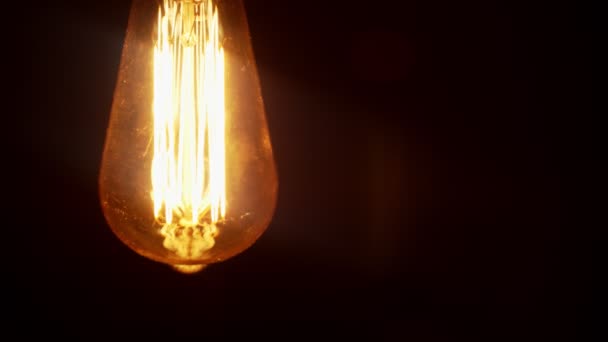 Luce Spegne Riproduzione Lampadina Edison — Video Stock