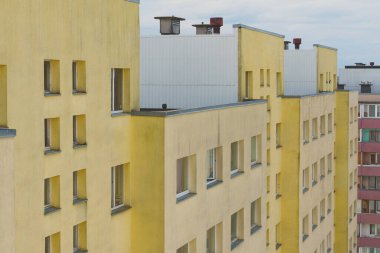 Lasnamae, Tallinn 'deki Sovyet apartmanının manzarası.