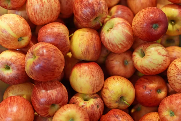 Close View Organic Red Apples Supermarket — Stock Photo, Image