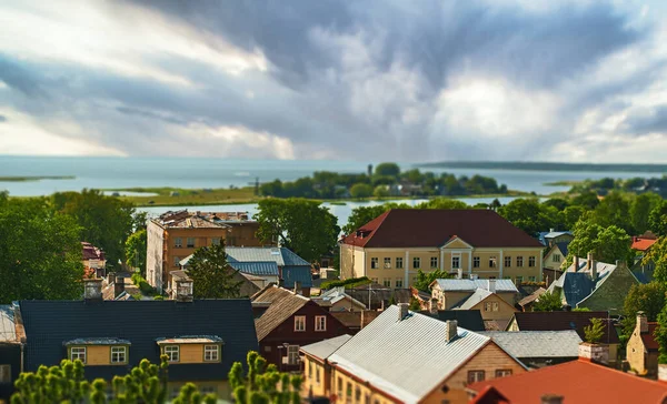 Bird Eye View Summer Town Haapsalu — Stock Photo, Image
