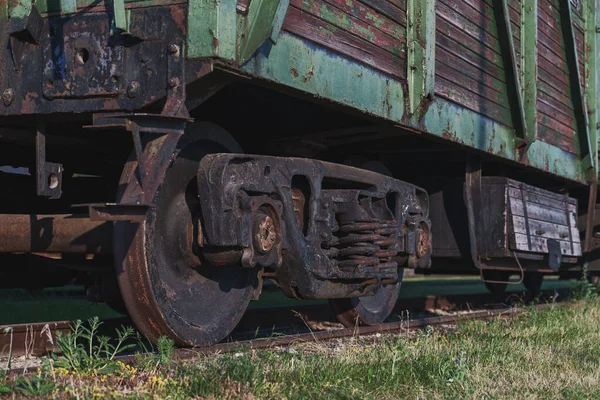 Carro Tren Madera Museo Aire Libre — Foto de Stock