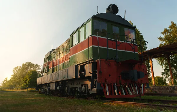 野外博物館でのソ連のディーゼル機関車 — ストック写真