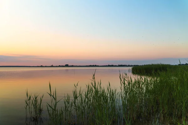 Prachtige Zonsondergang Het Strand Paralepa Haapsalu — Stockfoto