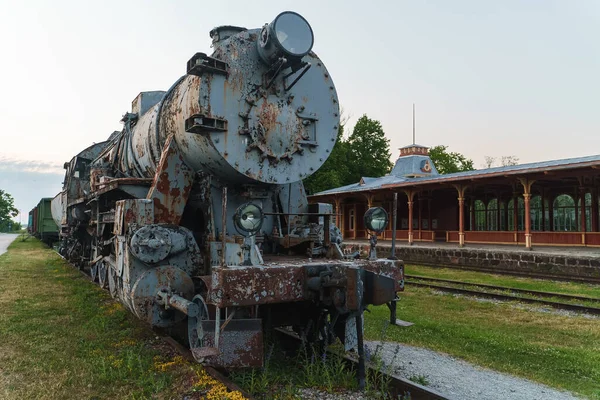 Alte Rostige Dampflok Freilichtmuseum — Stockfoto