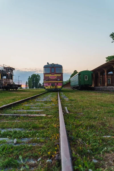 野外博物館でのソ連のディーゼル機関車 — ストック写真