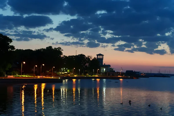 Passeio Marítimo Cidade Haapsalu Verão Noite — Fotografia de Stock