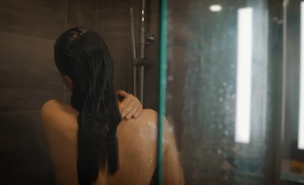 Woman Washing Herself Shower — Stock Photo, Image