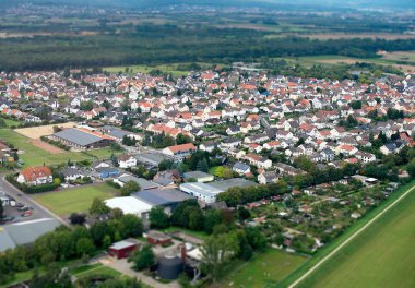 Eski şehir. Uçaktaki göster.